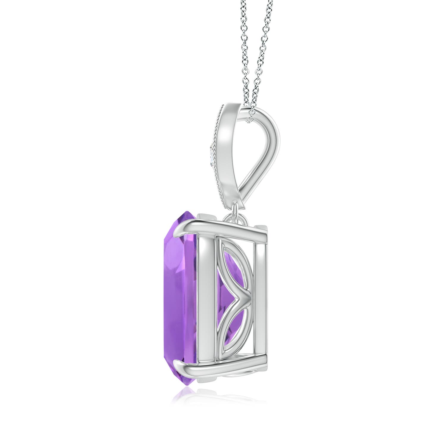 AA - Amethyst / 3.57 CT / 14 KT White Gold