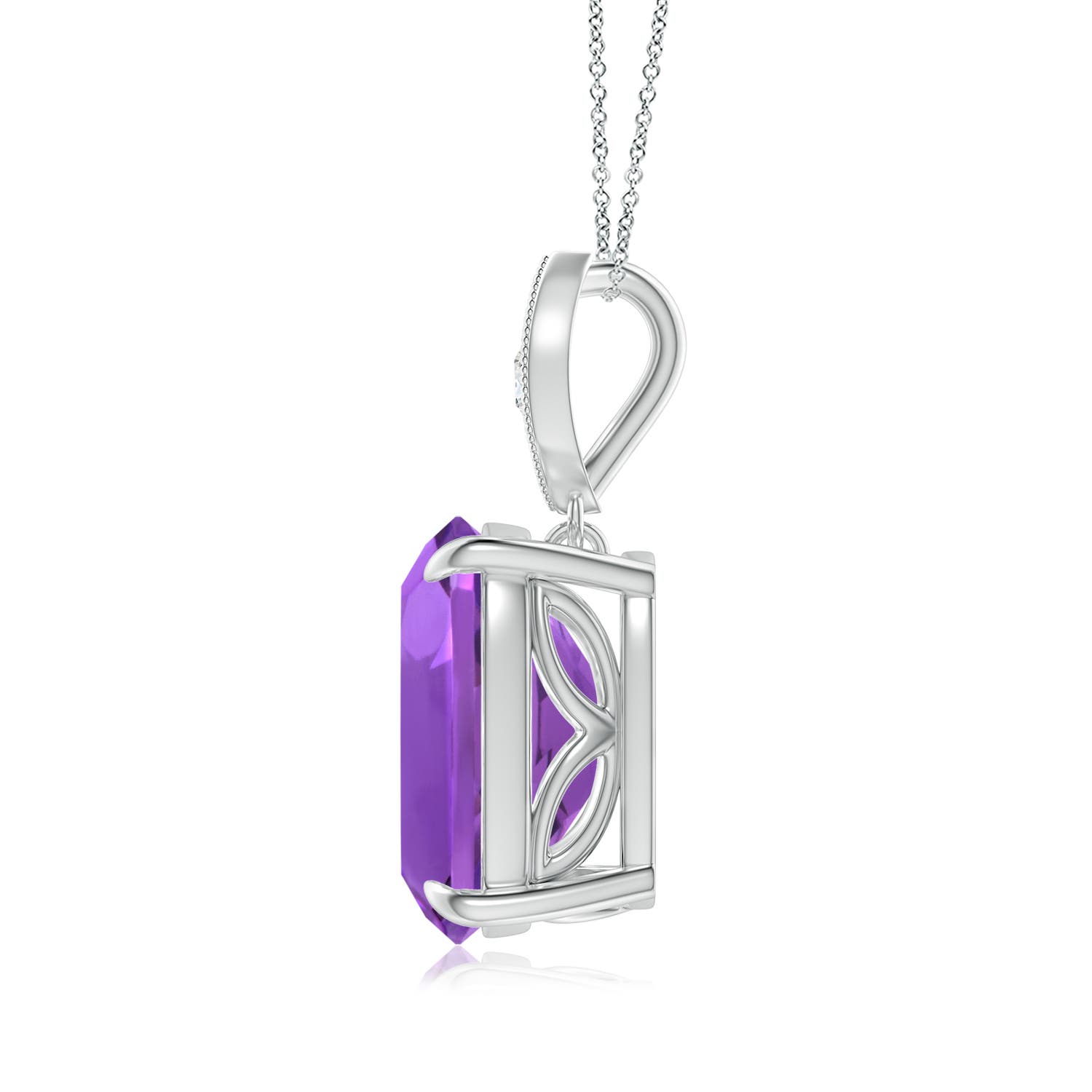 AAA - Amethyst / 3.57 CT / 14 KT White Gold