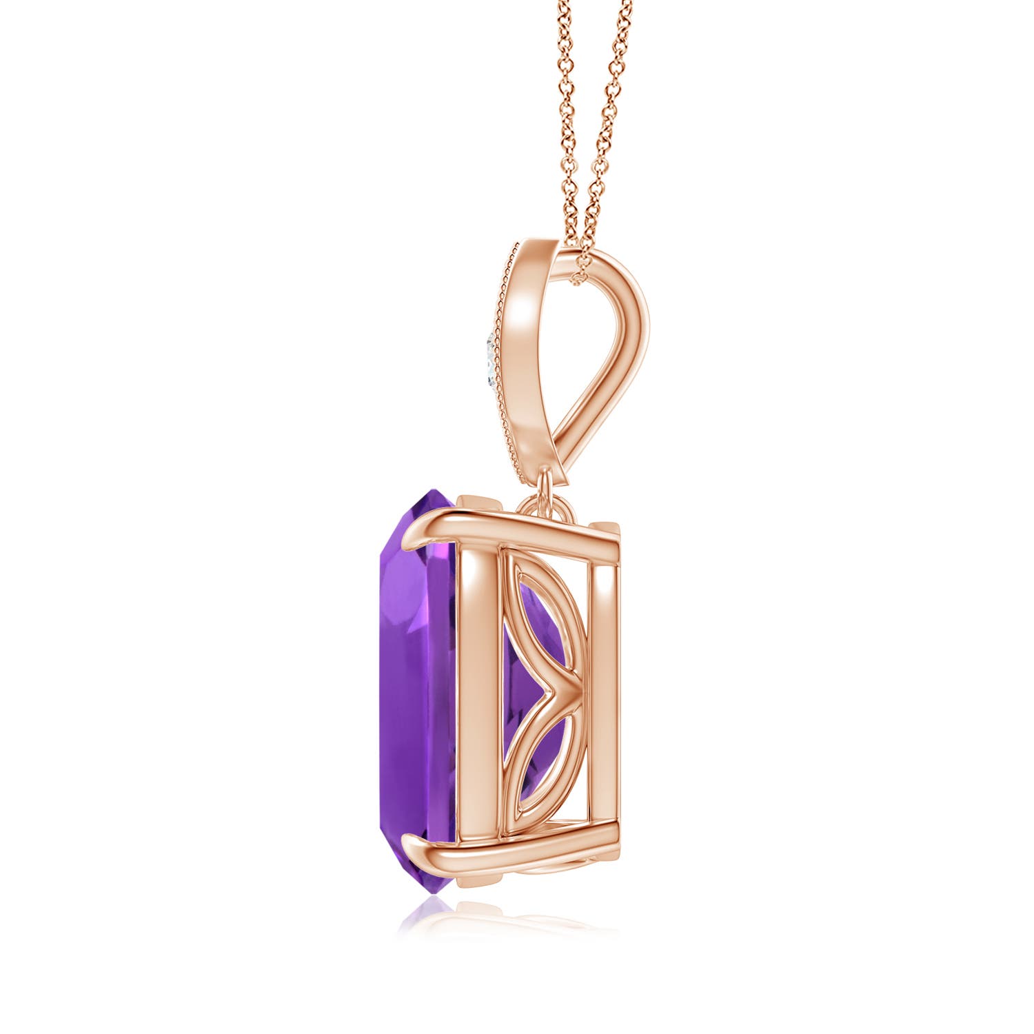 AAAA - Amethyst / 3.57 CT / 14 KT Rose Gold