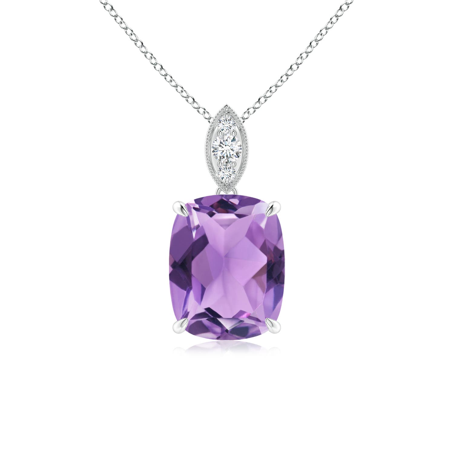 A - Amethyst / 2.03 CT / 14 KT White Gold