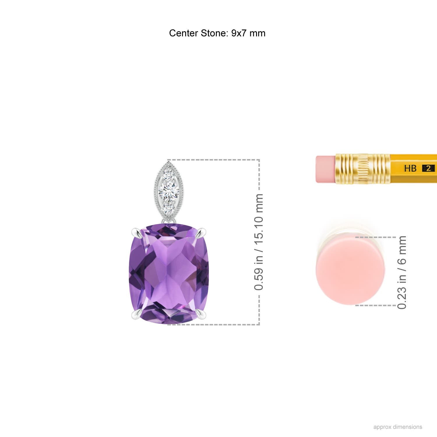 AA - Amethyst / 2.03 CT / 14 KT White Gold