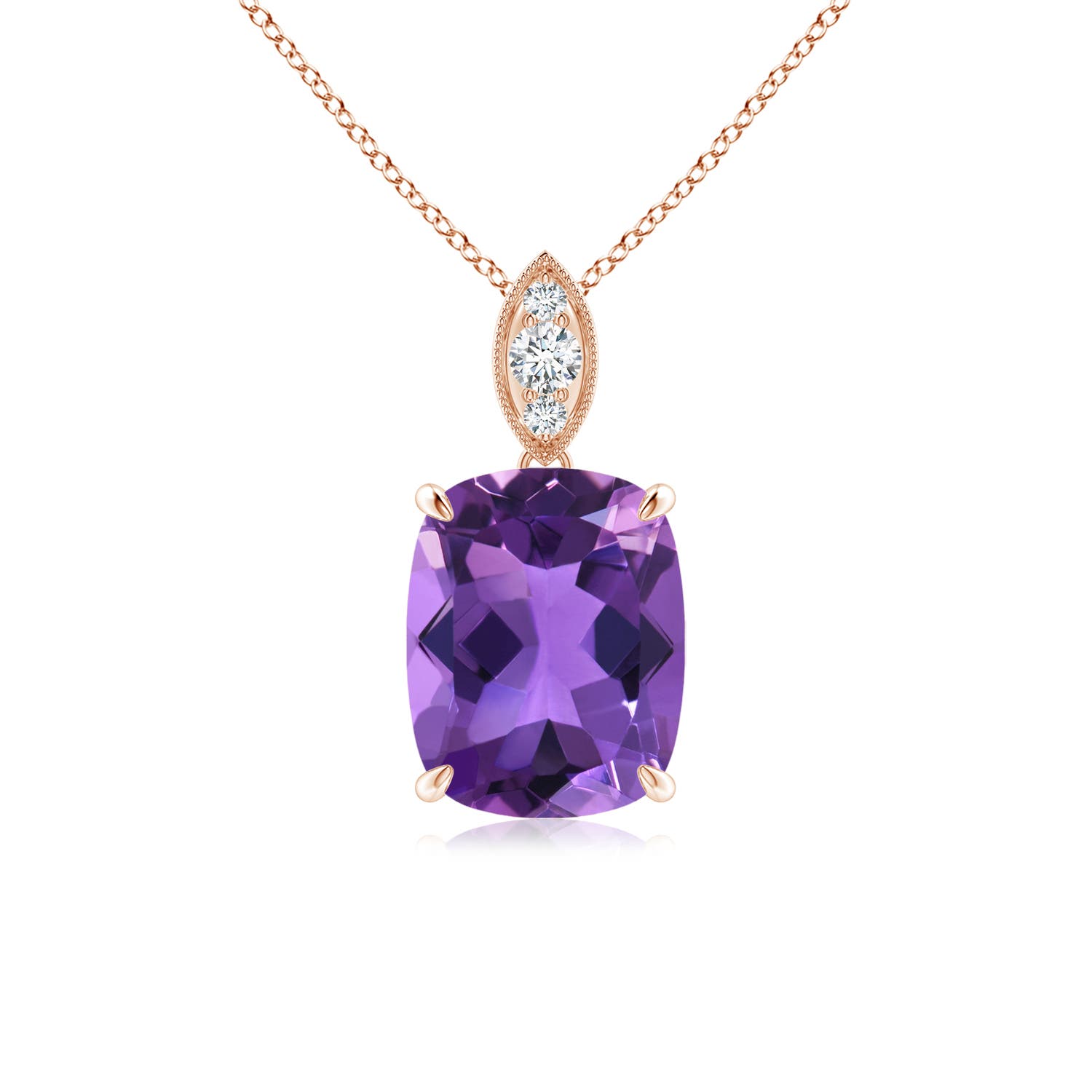 AAA - Amethyst / 2.03 CT / 14 KT Rose Gold