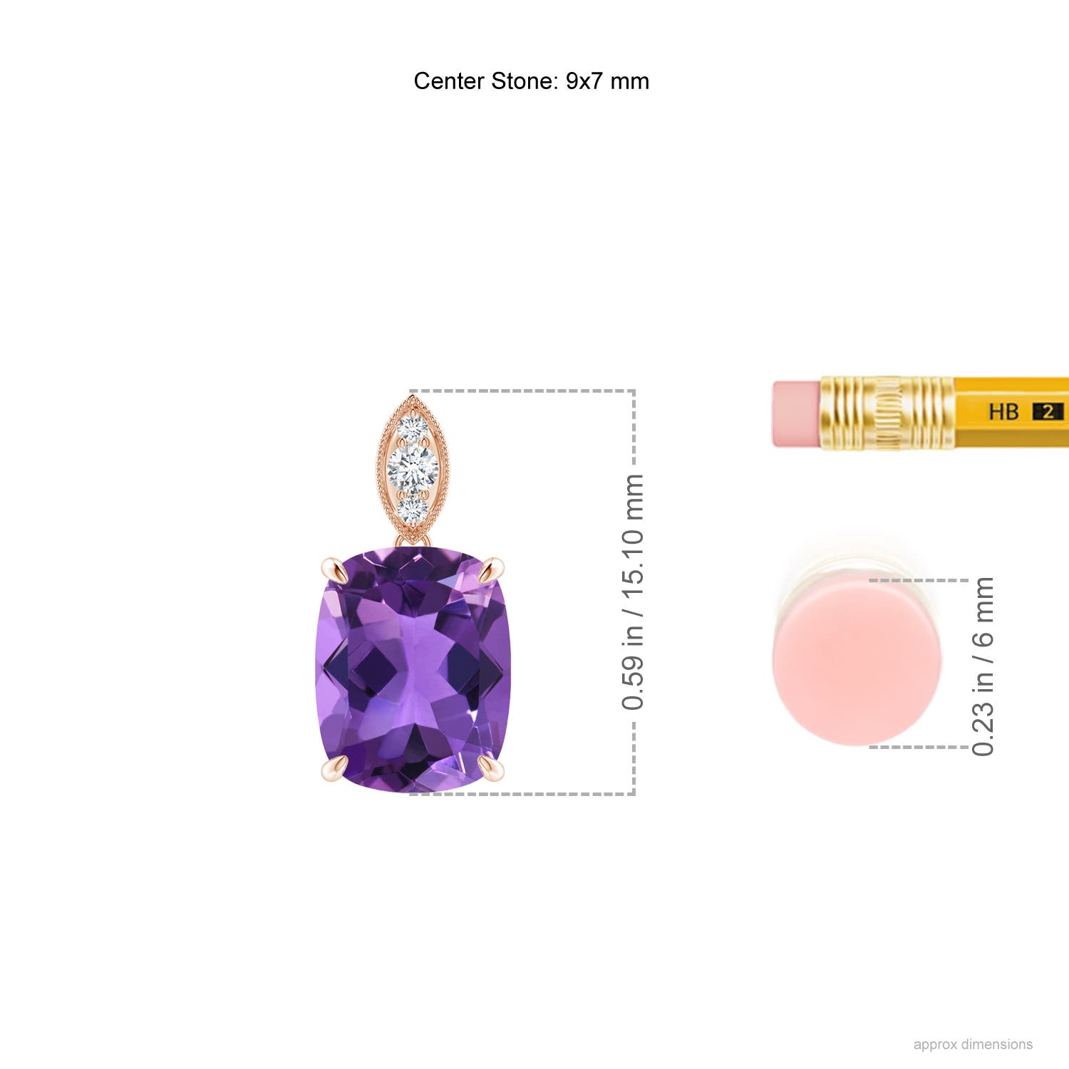 AAA - Amethyst / 2.03 CT / 14 KT Rose Gold