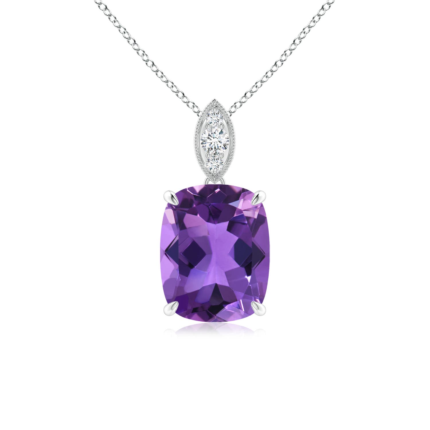 AAA - Amethyst / 2.03 CT / 14 KT White Gold