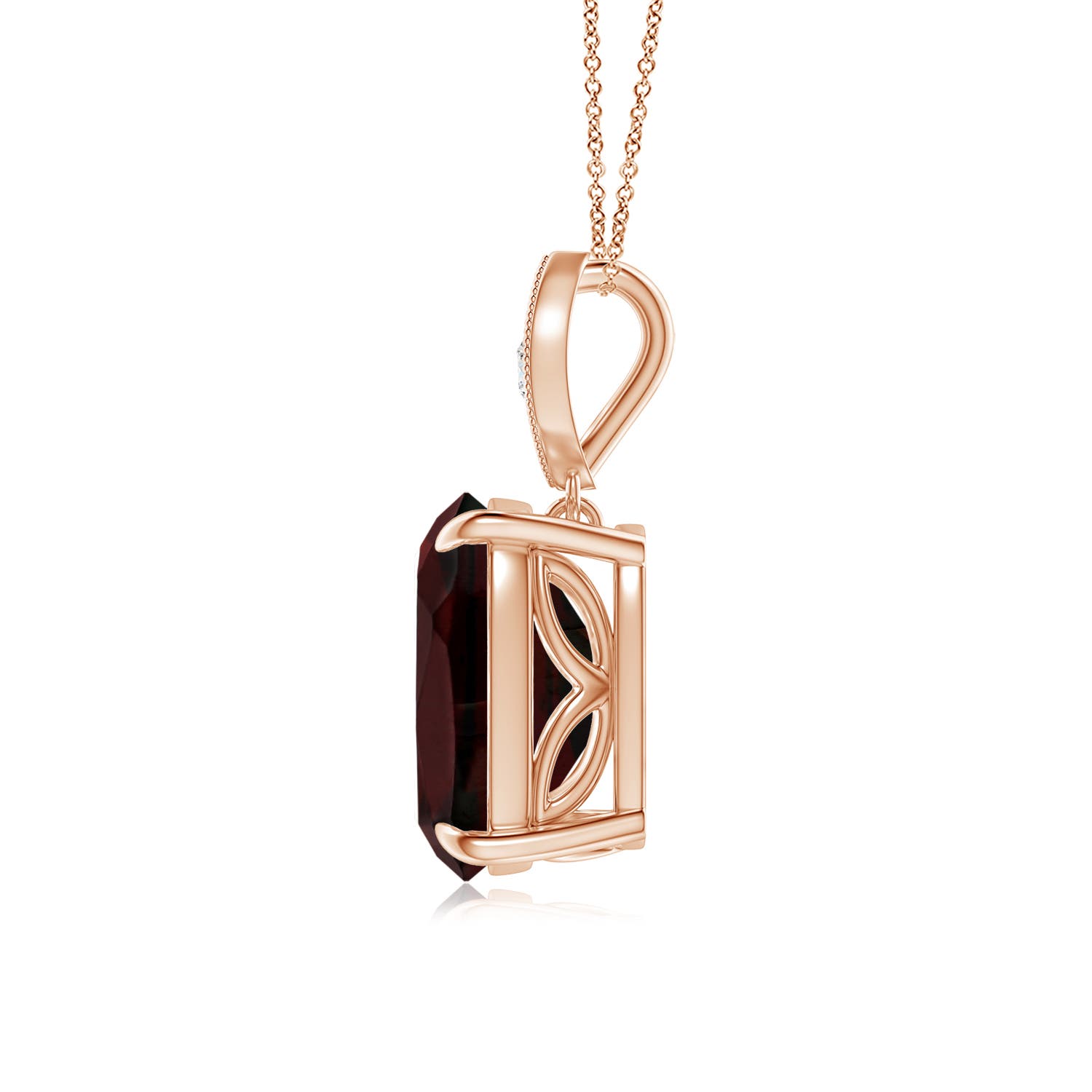 A - Garnet / 3.4 CT / 14 KT Rose Gold