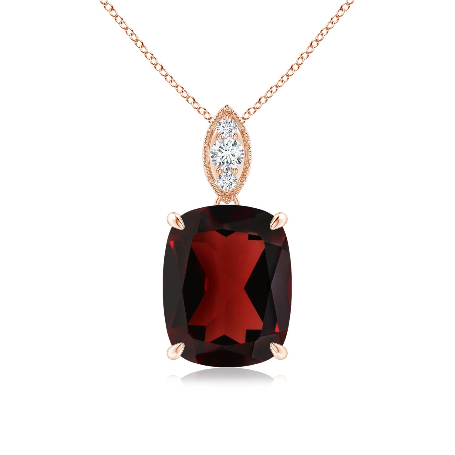 AA - Garnet / 3.4 CT / 14 KT Rose Gold