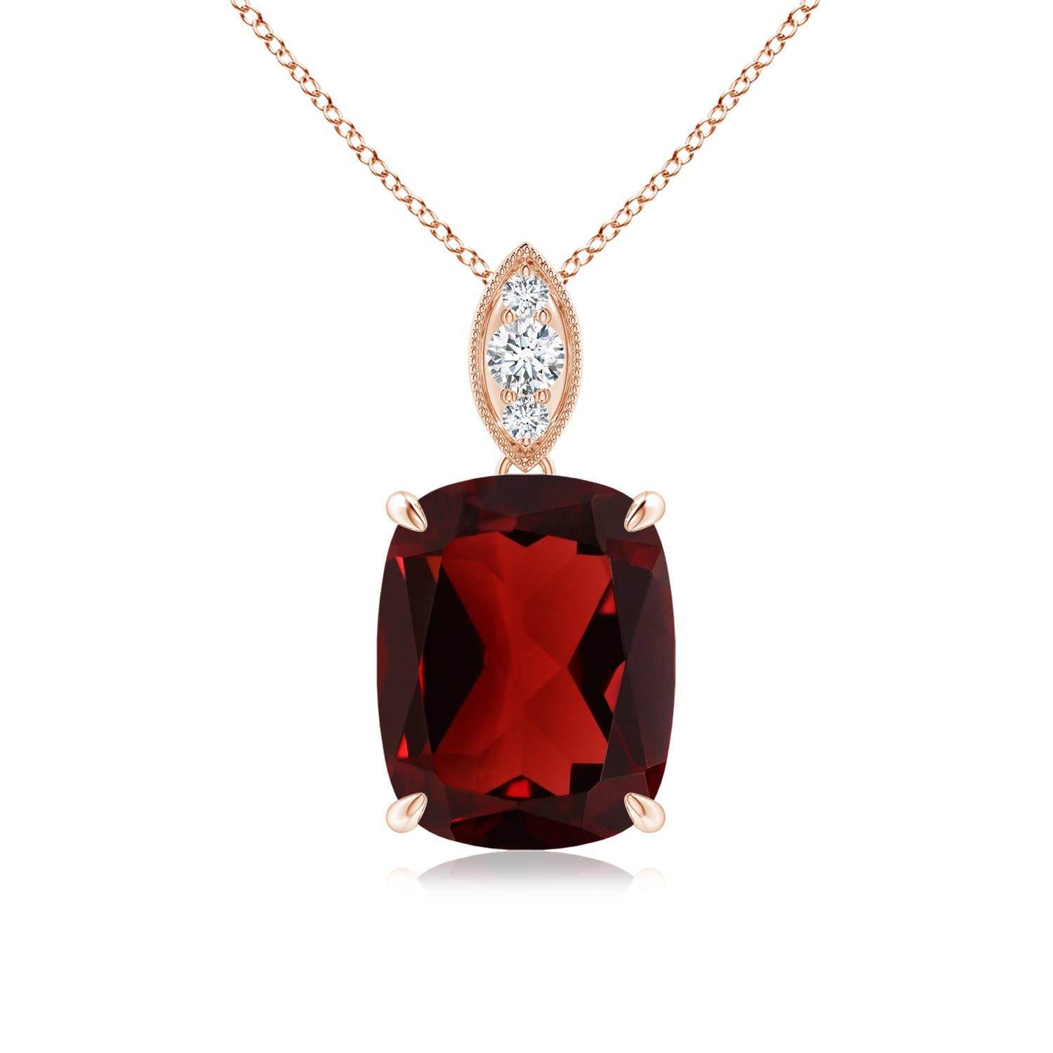 AAA - Garnet / 3.4 CT / 14 KT Rose Gold