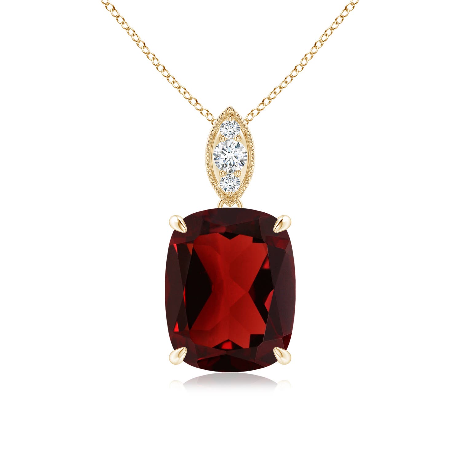 AAA - Garnet / 3.4 CT / 14 KT Yellow Gold