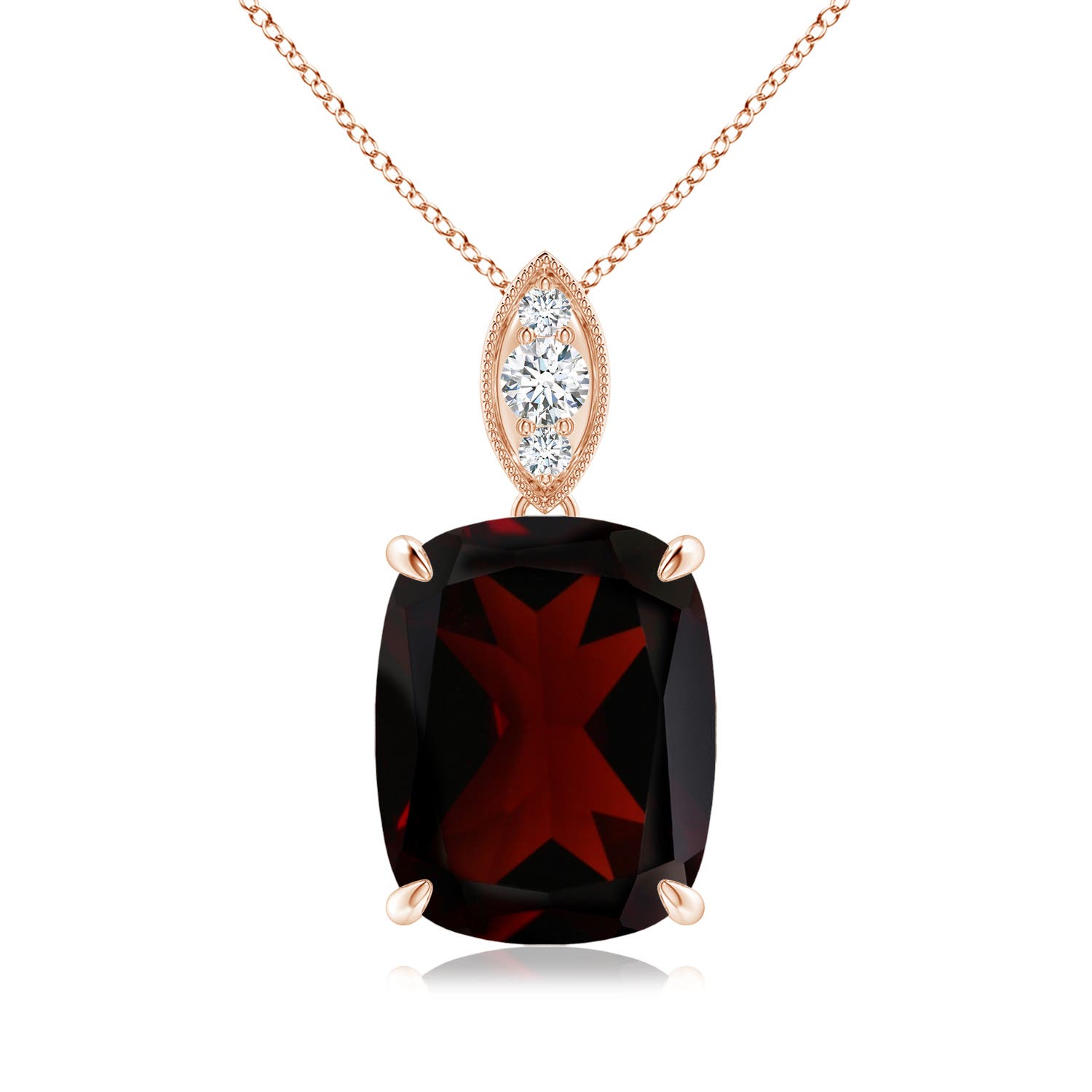 A - Garnet / 4.57 CT / 14 KT Rose Gold