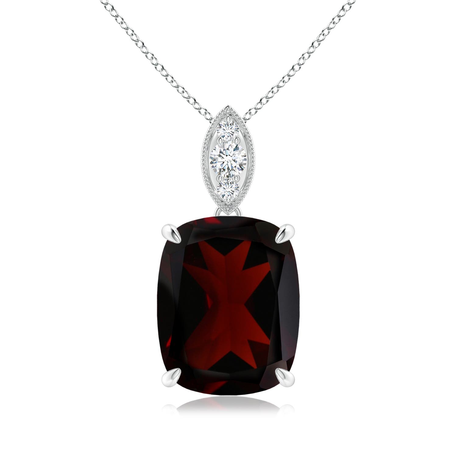 A - Garnet / 4.57 CT / 14 KT White Gold