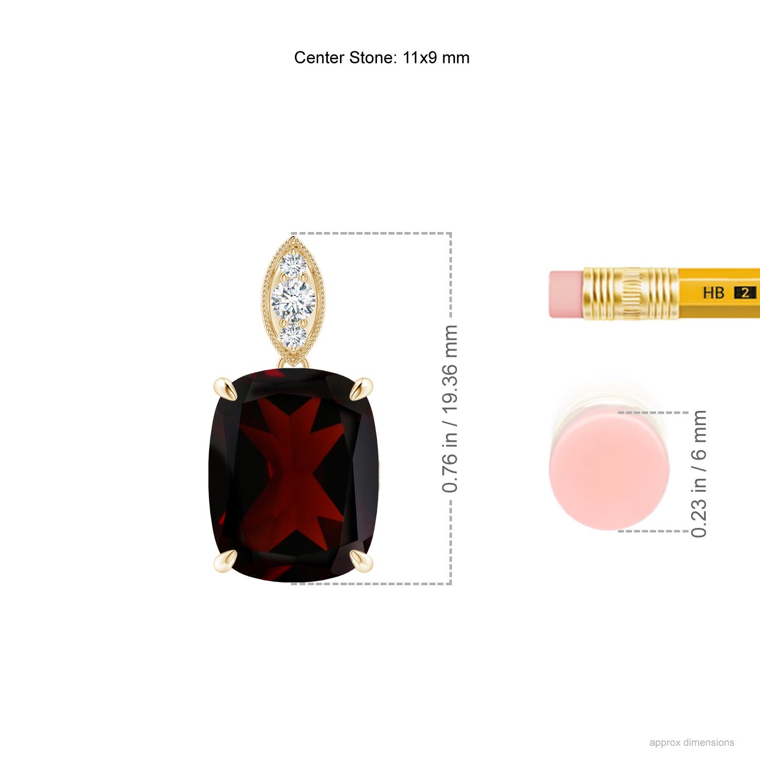 A - Garnet / 4.57 CT / 14 KT Yellow Gold