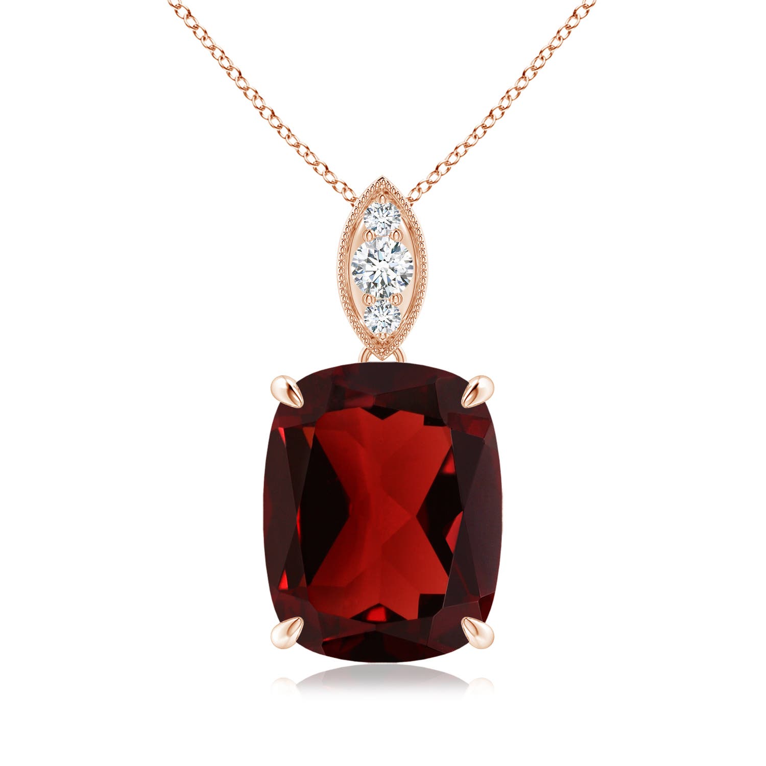 AAA - Garnet / 4.57 CT / 14 KT Rose Gold