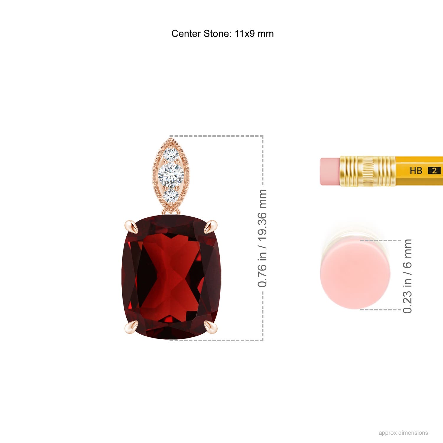 AAA - Garnet / 4.57 CT / 14 KT Rose Gold