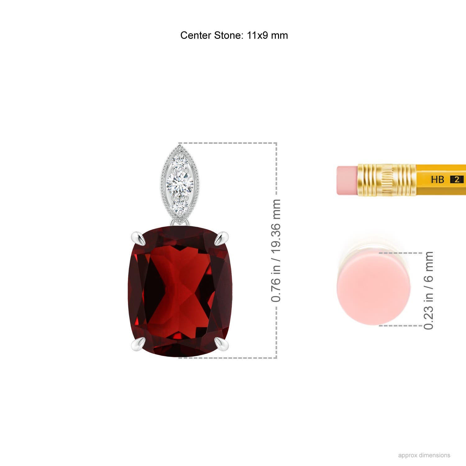 AAA - Garnet / 4.57 CT / 14 KT White Gold