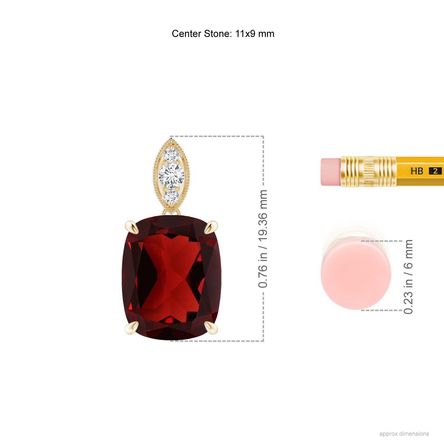 AAA - Garnet / 4.57 CT / 14 KT Yellow Gold