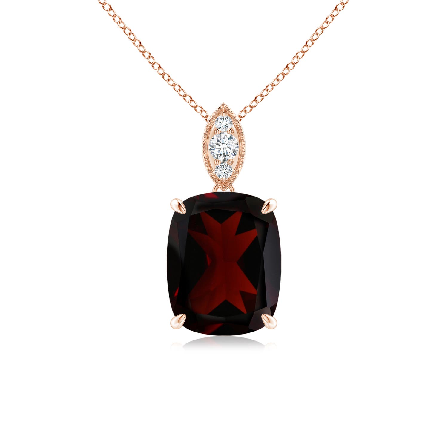 A - Garnet / 2.94 CT / 14 KT Rose Gold