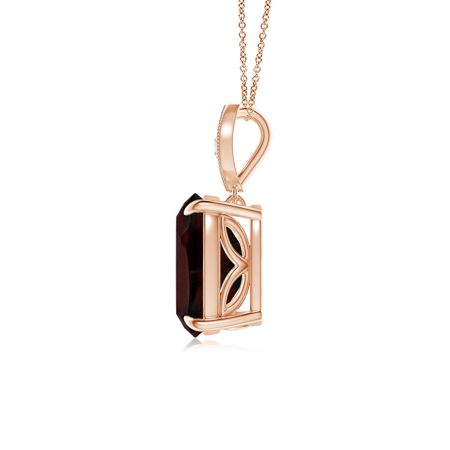 A - Garnet / 2.94 CT / 14 KT Rose Gold