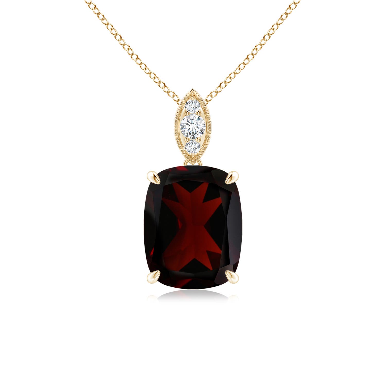 A - Garnet / 2.94 CT / 14 KT Yellow Gold