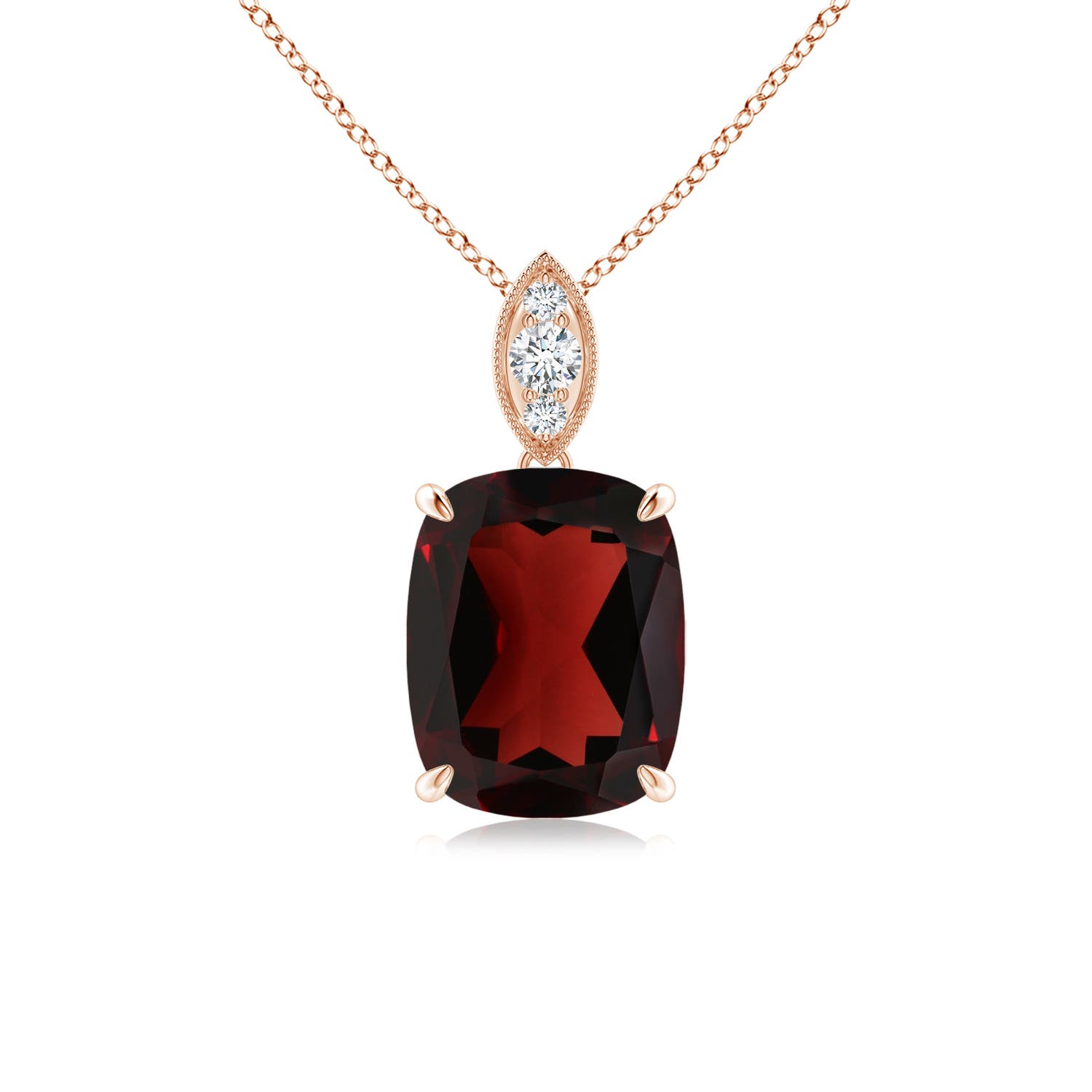 AA - Garnet / 2.94 CT / 14 KT Rose Gold