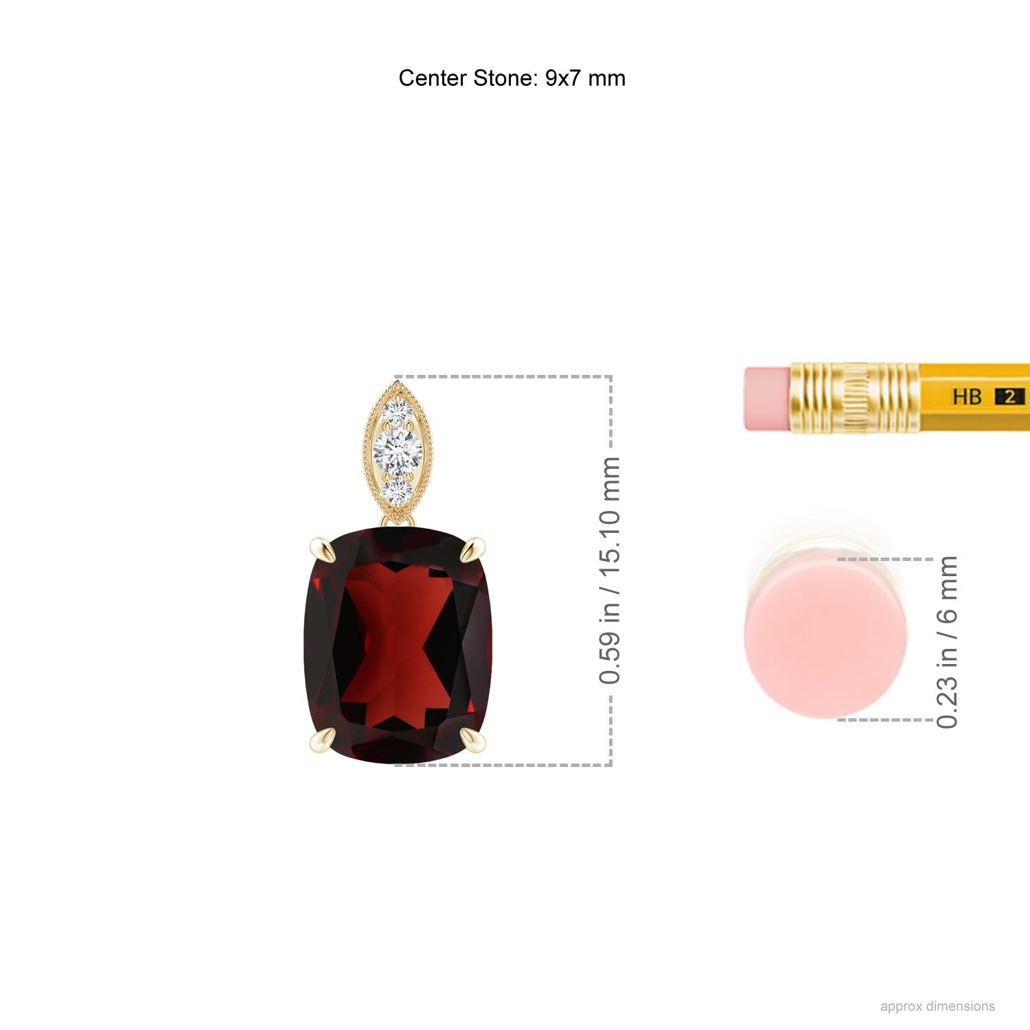 AA - Garnet / 2.94 CT / 14 KT Yellow Gold