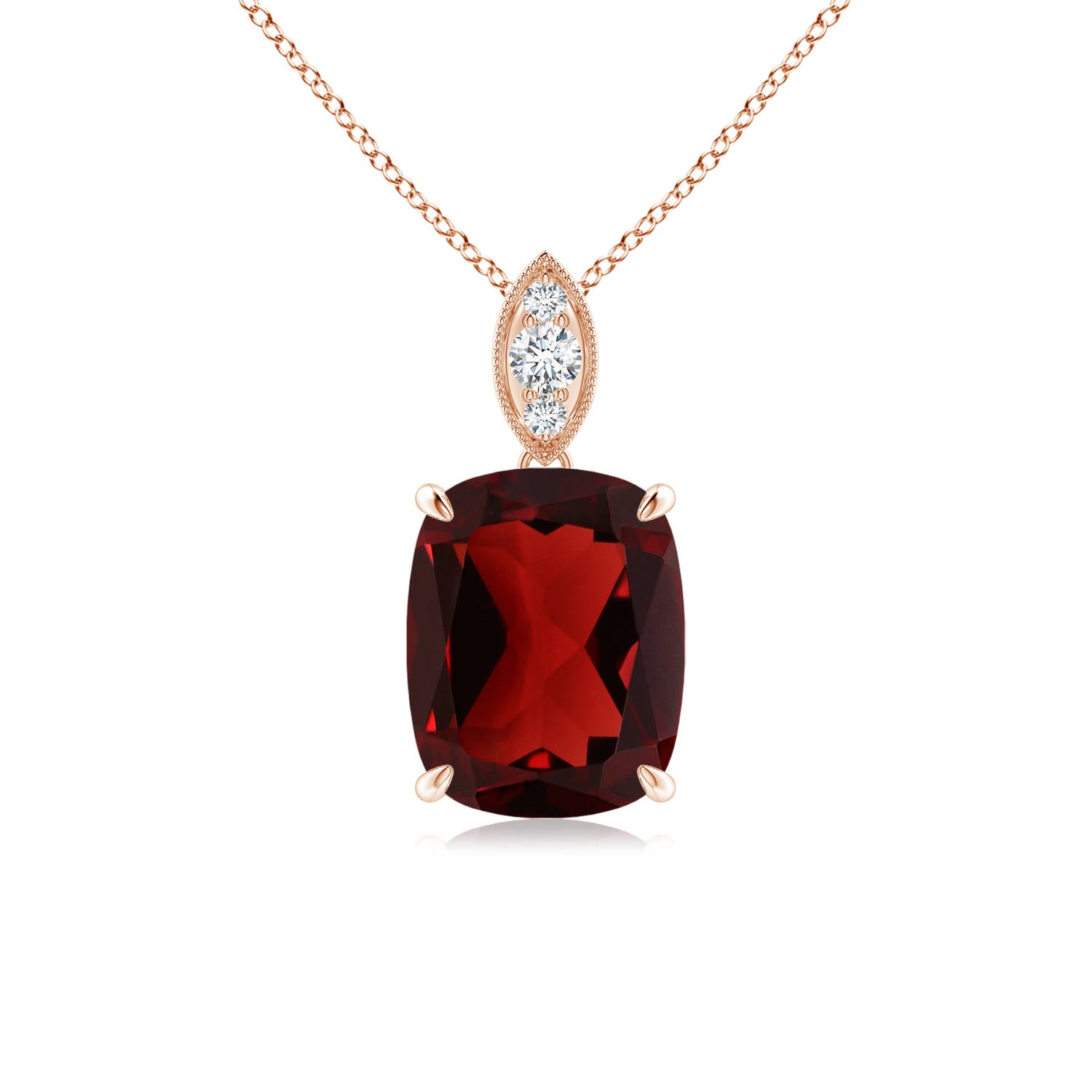 AAA - Garnet / 2.94 CT / 14 KT Rose Gold