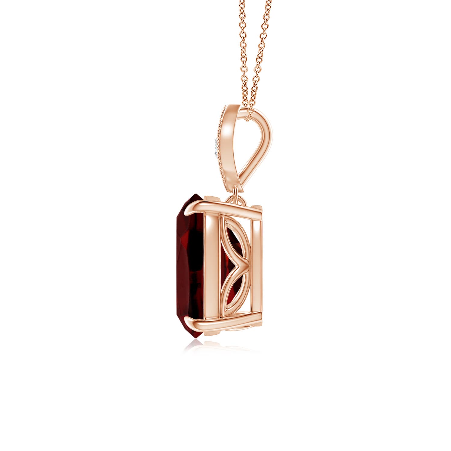 AAAA - Garnet / 2.94 CT / 14 KT Rose Gold