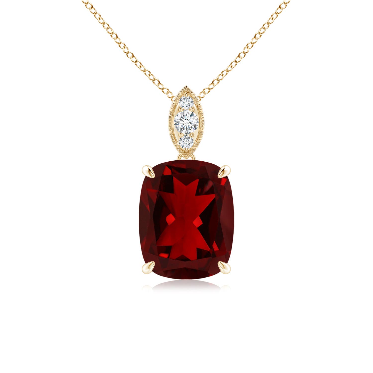 AAAA - Garnet / 2.94 CT / 14 KT Yellow Gold