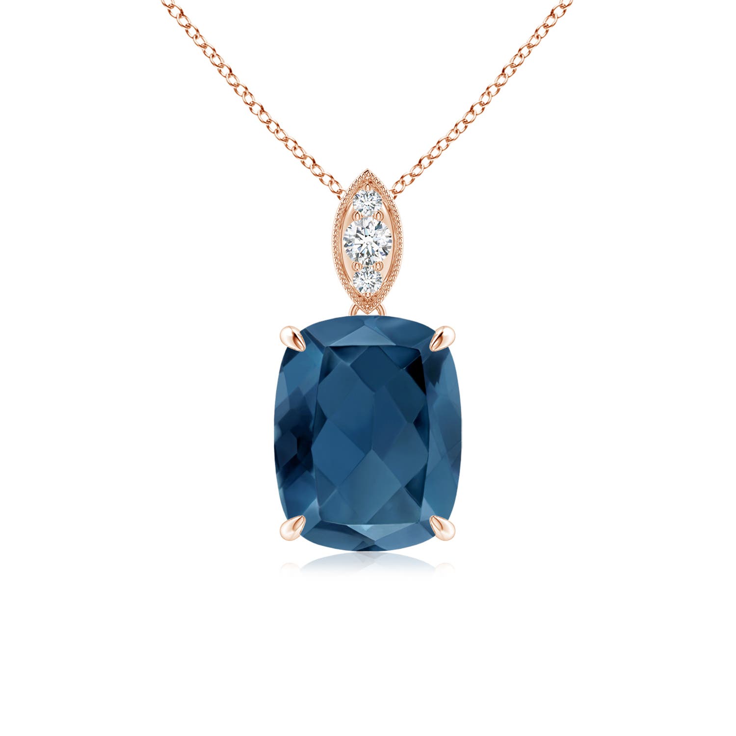 A - London Blue Topaz / 2.24 CT / 14 KT Rose Gold