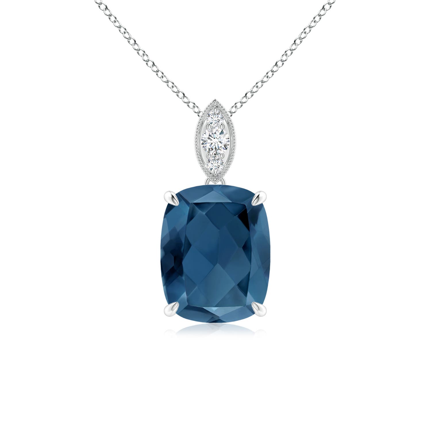 A - London Blue Topaz / 2.24 CT / 14 KT White Gold