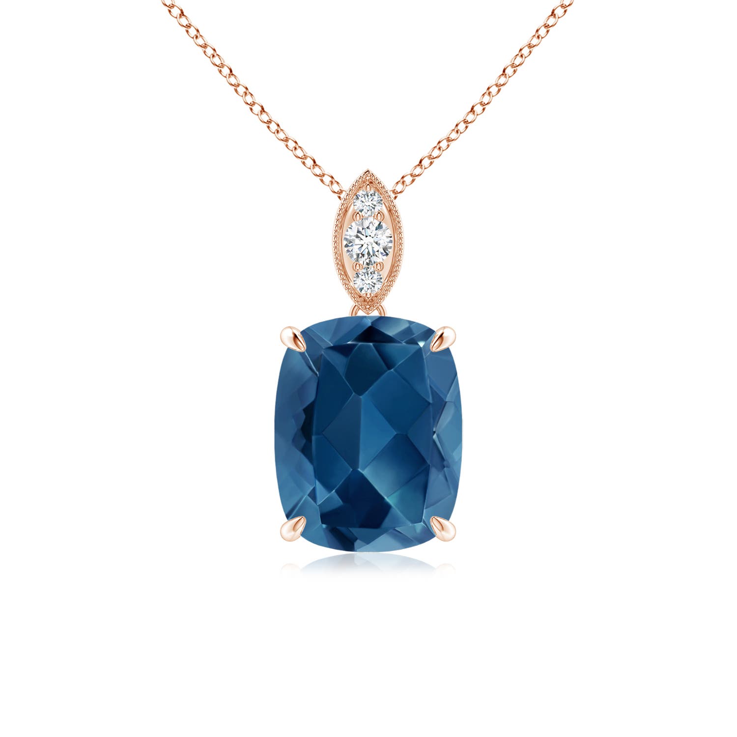 AA - London Blue Topaz / 2.24 CT / 14 KT Rose Gold