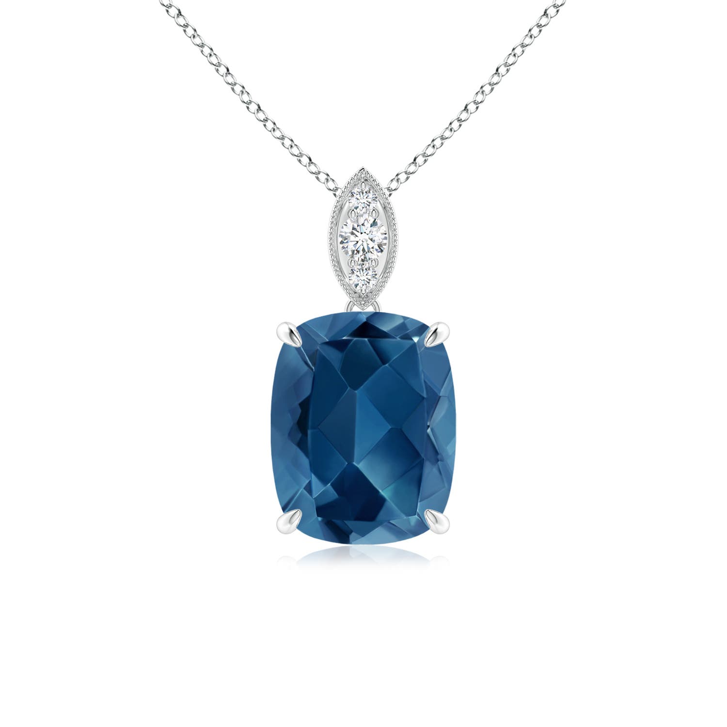 AA - London Blue Topaz / 2.24 CT / 14 KT White Gold