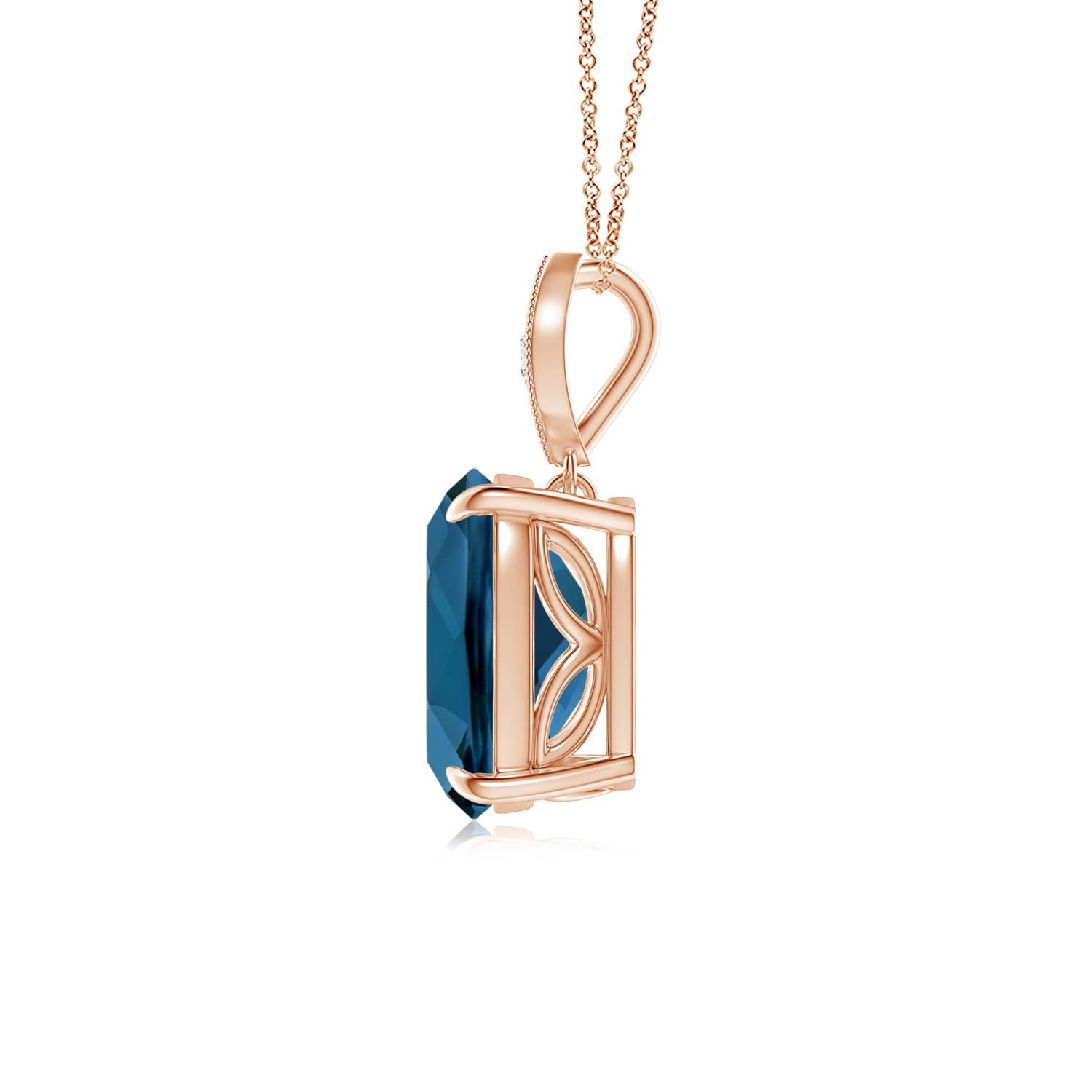 AAA - London Blue Topaz / 2.24 CT / 14 KT Rose Gold