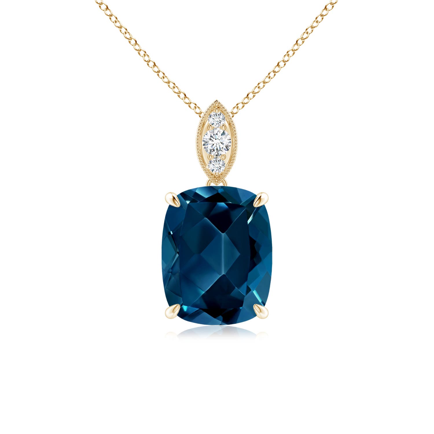 AAAA - London Blue Topaz / 2.24 CT / 14 KT Yellow Gold