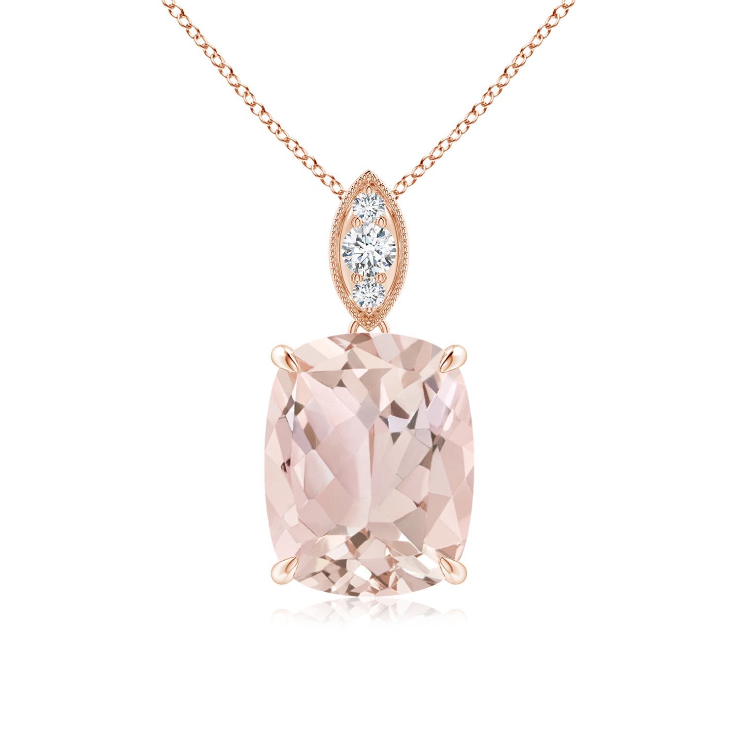 A - Morganite / 2.75 CT / 14 KT Rose Gold