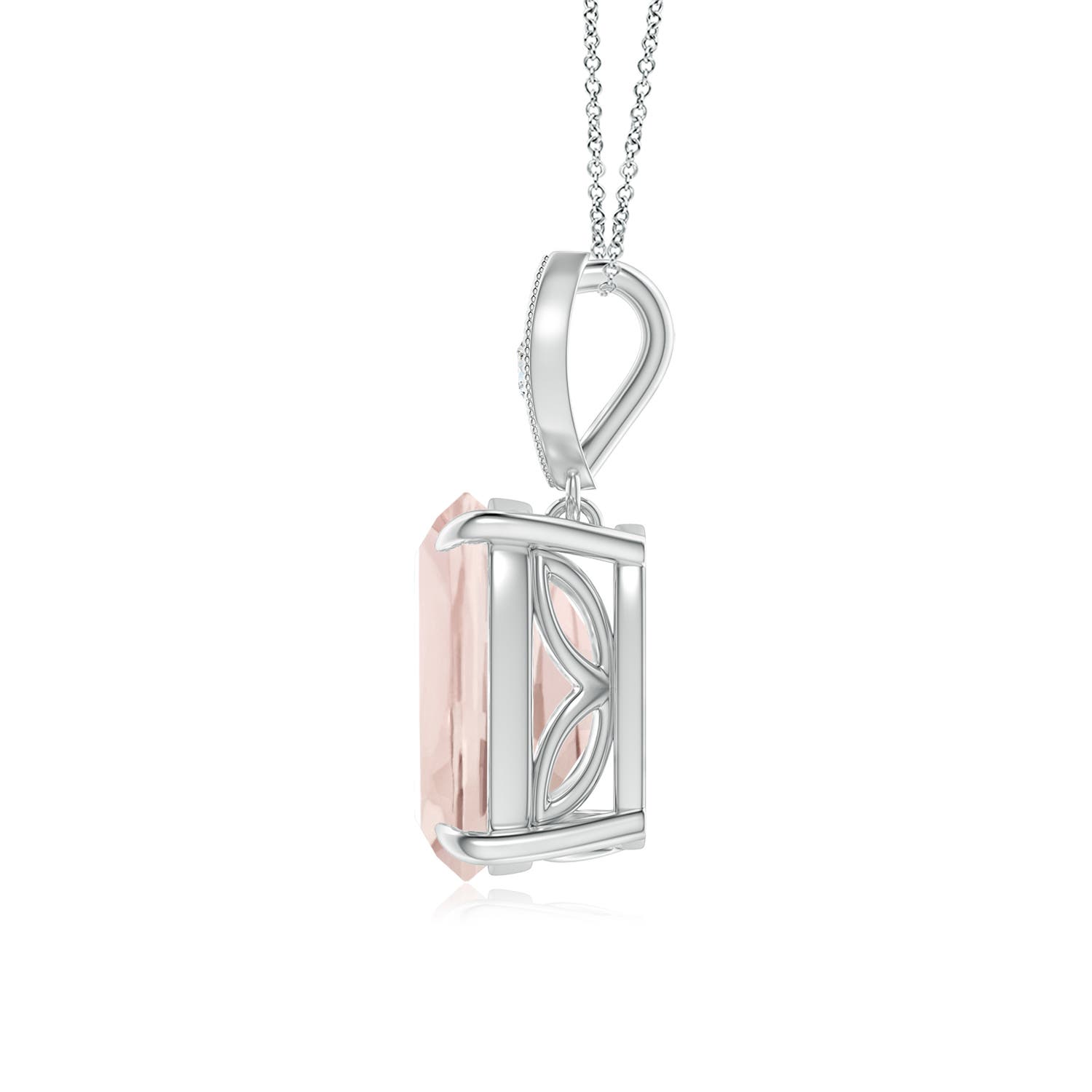 A - Morganite / 2.75 CT / 14 KT White Gold