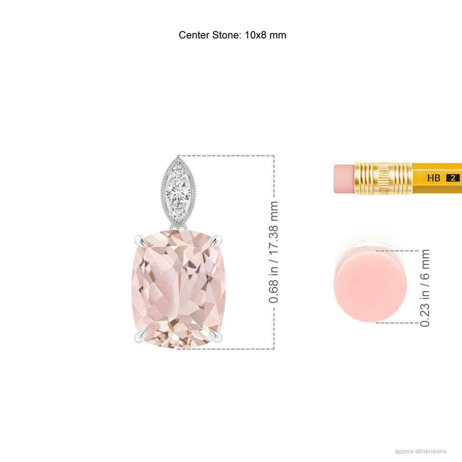 A - Morganite / 2.75 CT / 14 KT White Gold