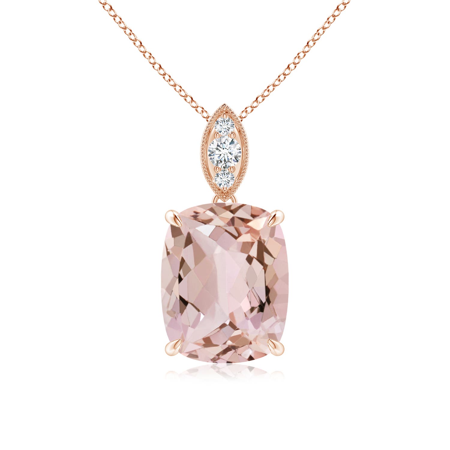 AA - Morganite / 2.75 CT / 14 KT Rose Gold