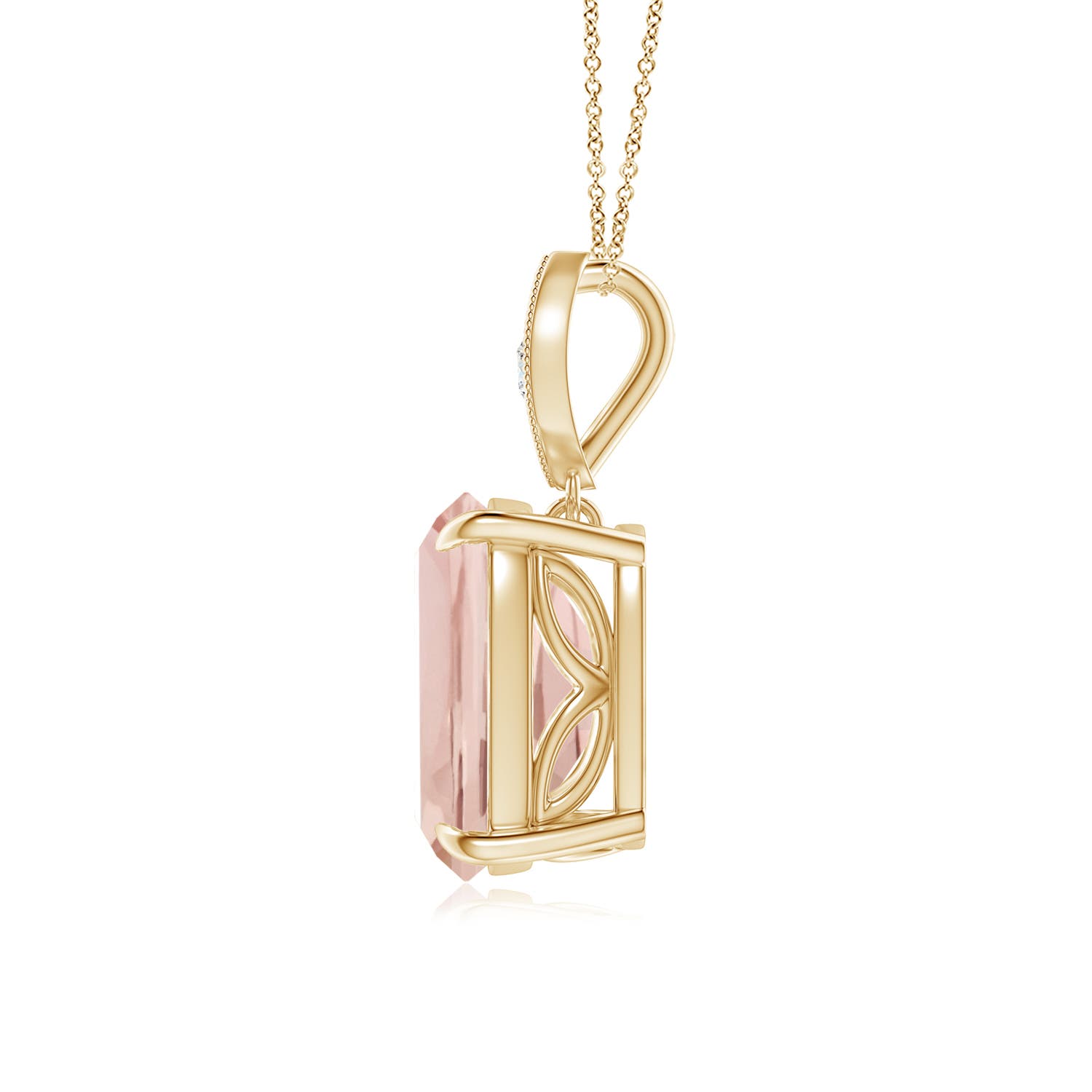 AA - Morganite / 2.75 CT / 14 KT Yellow Gold