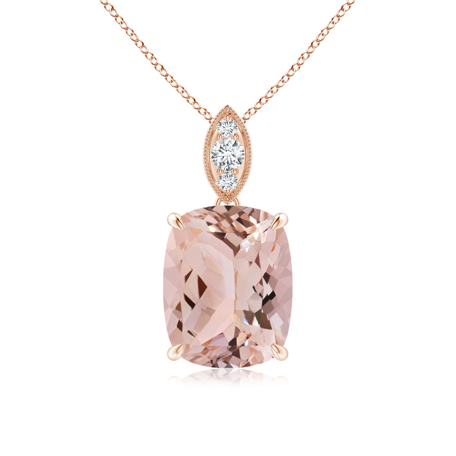 AAA - Morganite / 2.75 CT / 14 KT Rose Gold