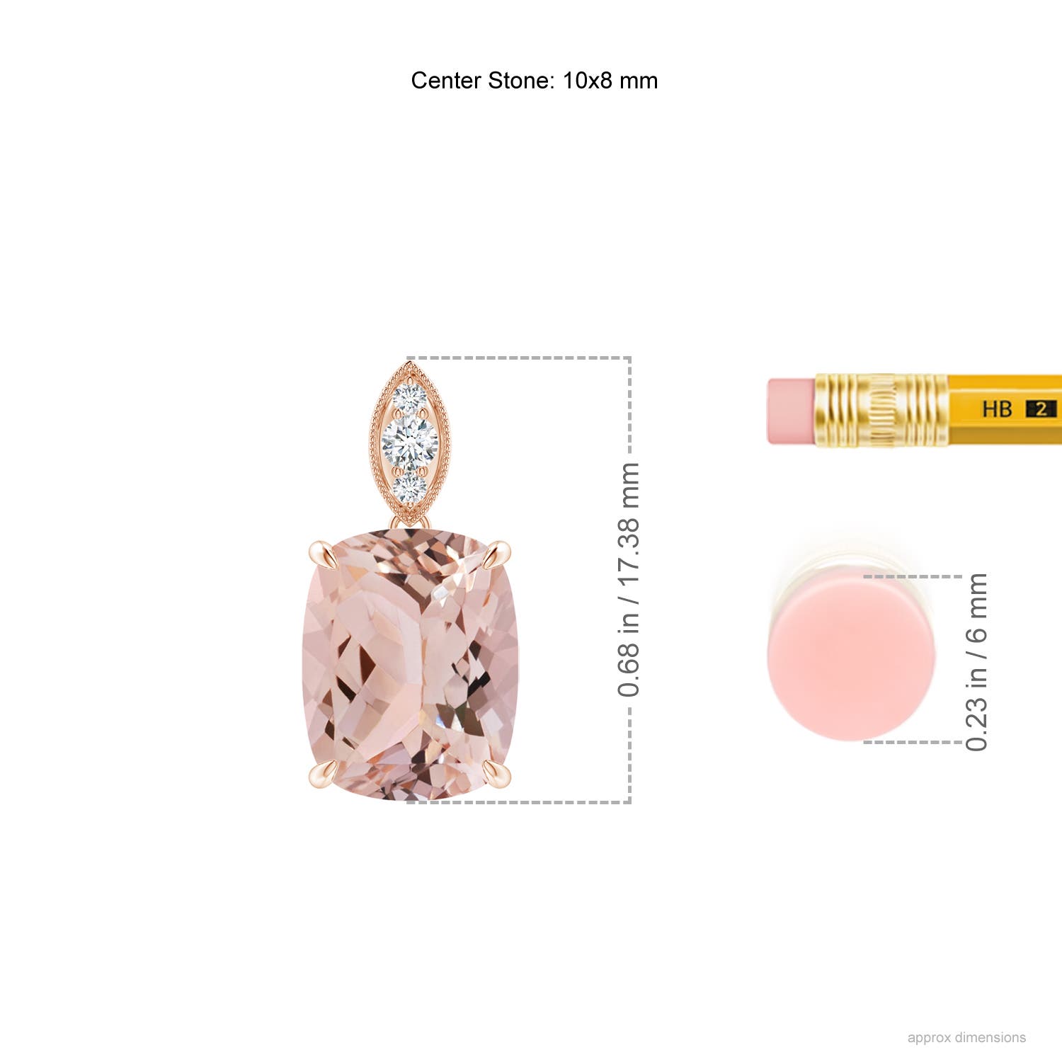 AAA - Morganite / 2.75 CT / 14 KT Rose Gold