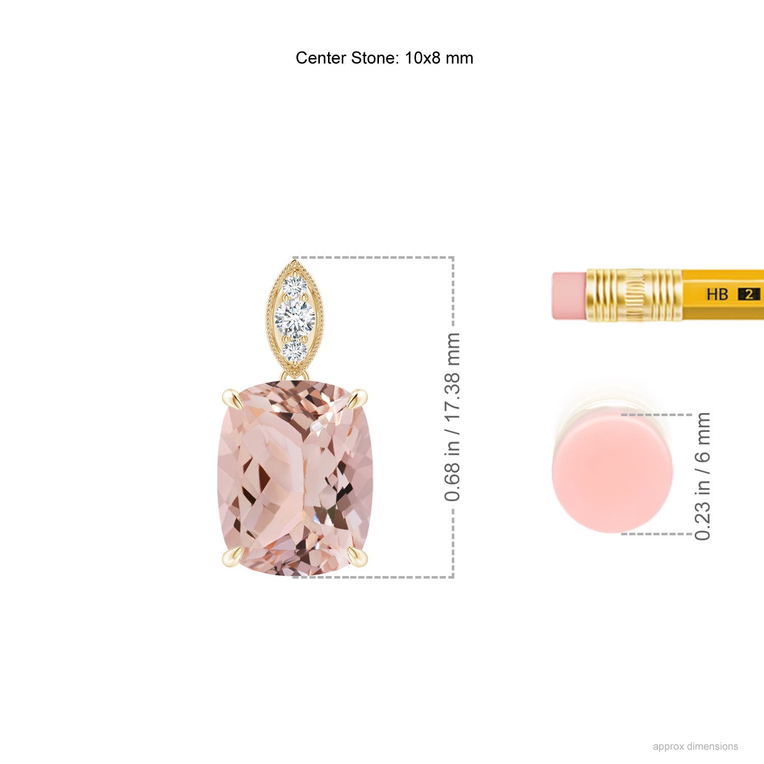 AAA - Morganite / 2.75 CT / 14 KT Yellow Gold