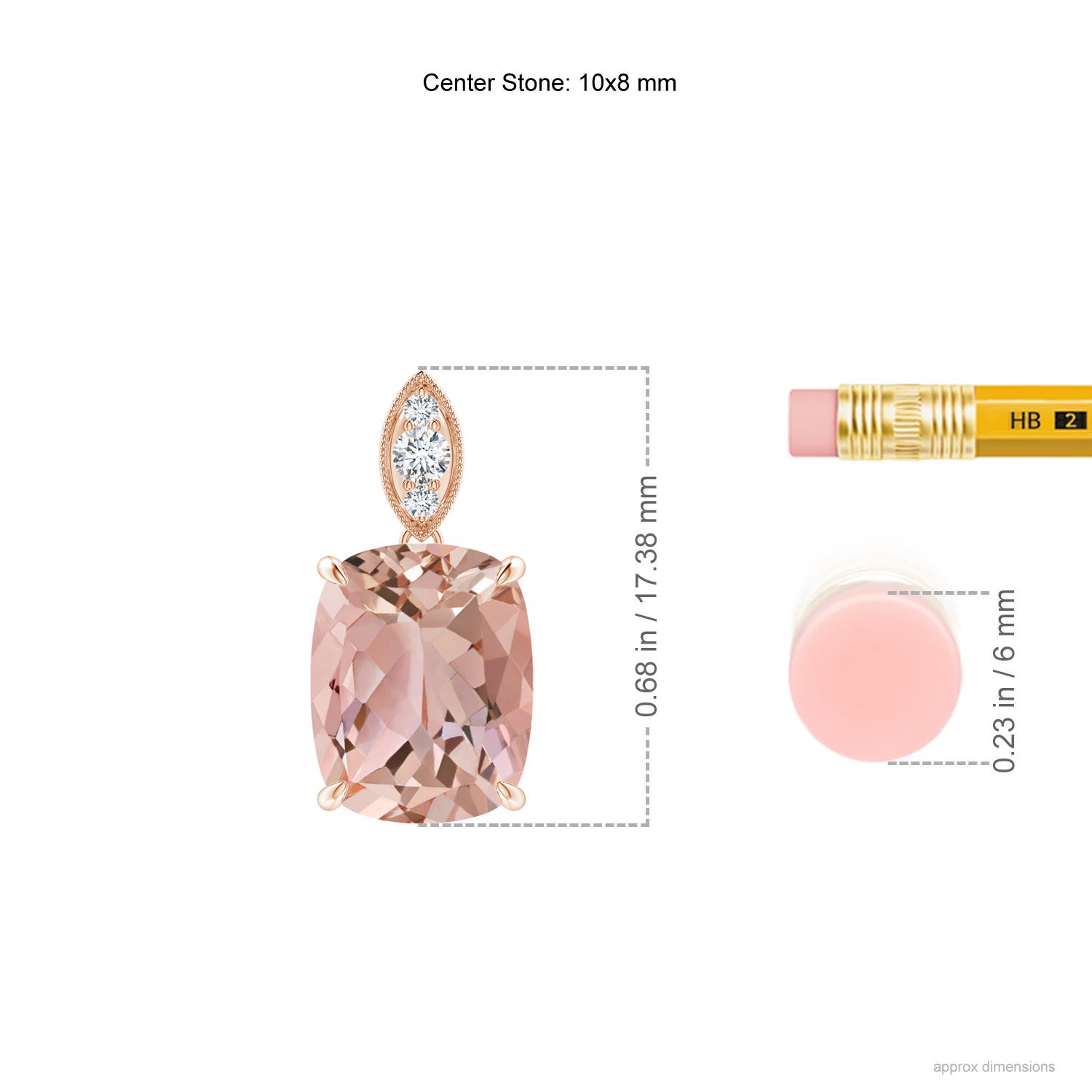 AAAA - Morganite / 2.75 CT / 14 KT Rose Gold