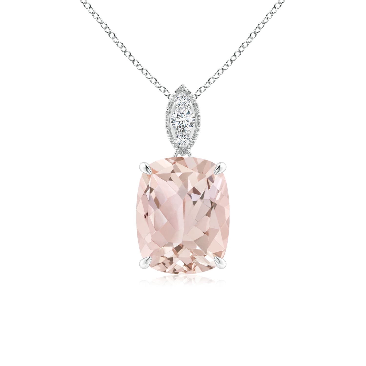 A - Morganite / 1.84 CT / 14 KT White Gold