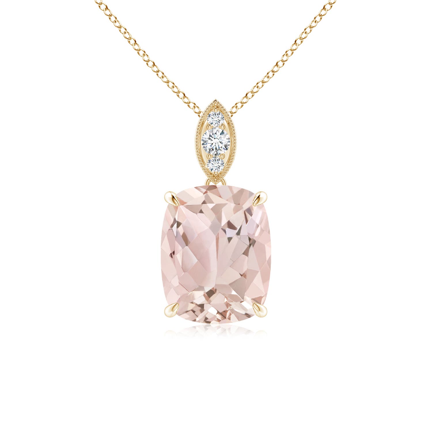 A - Morganite / 1.84 CT / 14 KT Yellow Gold