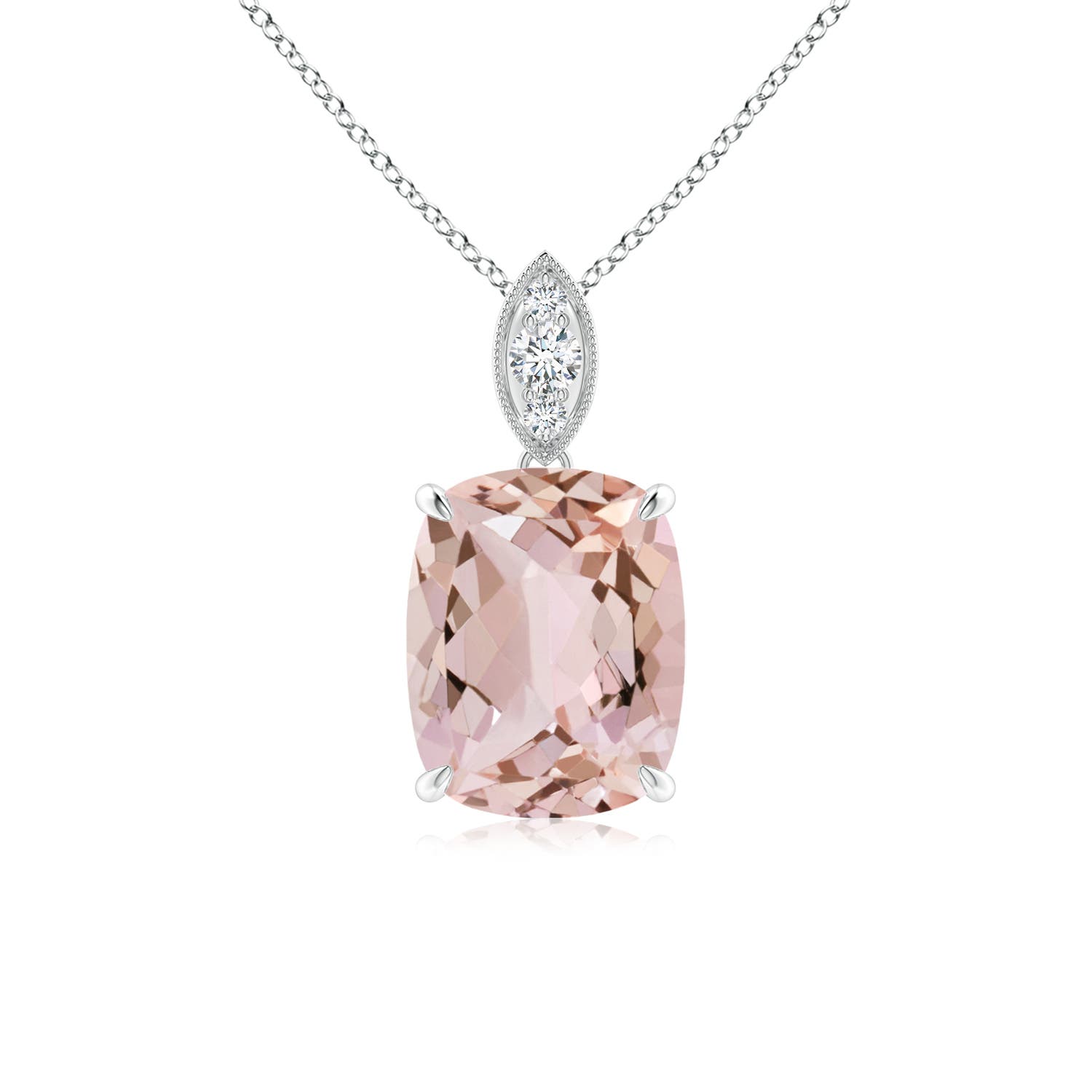 AA - Morganite / 1.84 CT / 14 KT White Gold