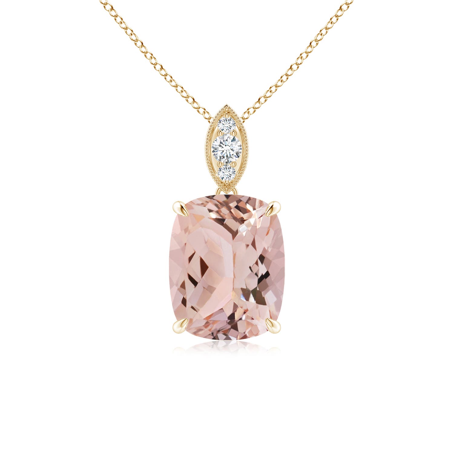 AAA - Morganite / 1.84 CT / 14 KT Yellow Gold