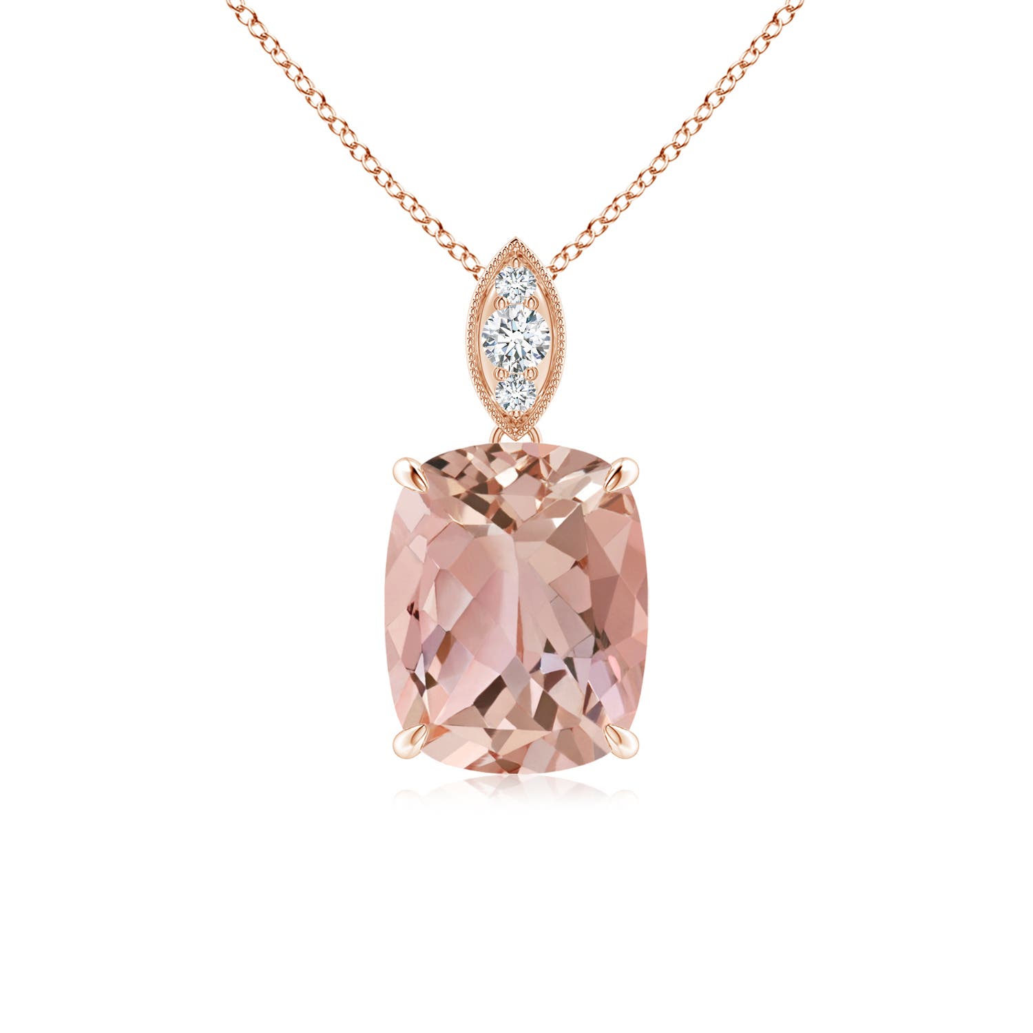 AAAA - Morganite / 1.84 CT / 14 KT Rose Gold