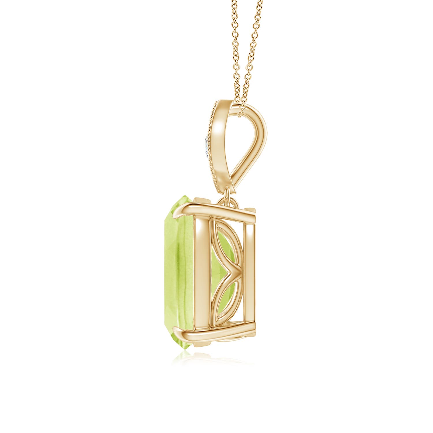 A - Peridot / 2.95 CT / 14 KT Yellow Gold