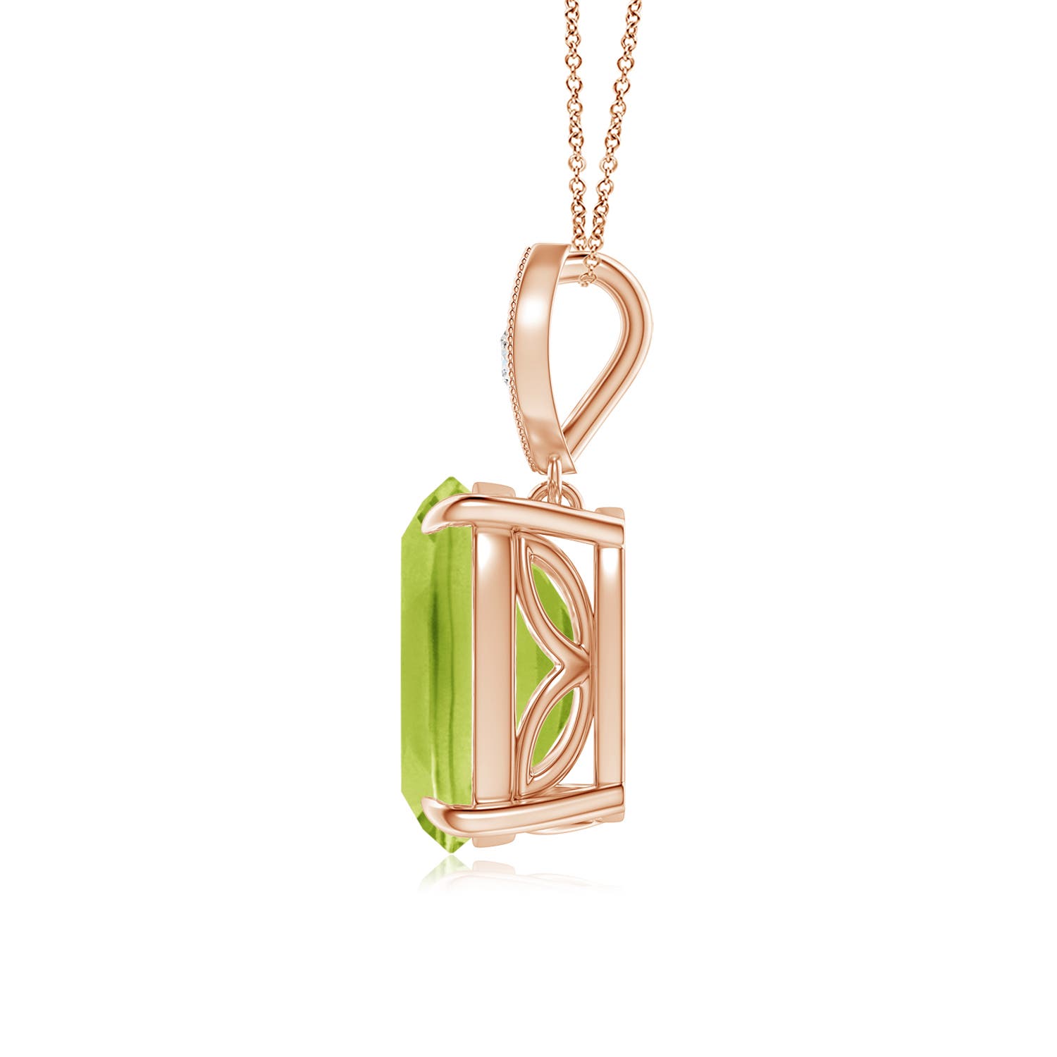 AA - Peridot / 2.95 CT / 14 KT Rose Gold