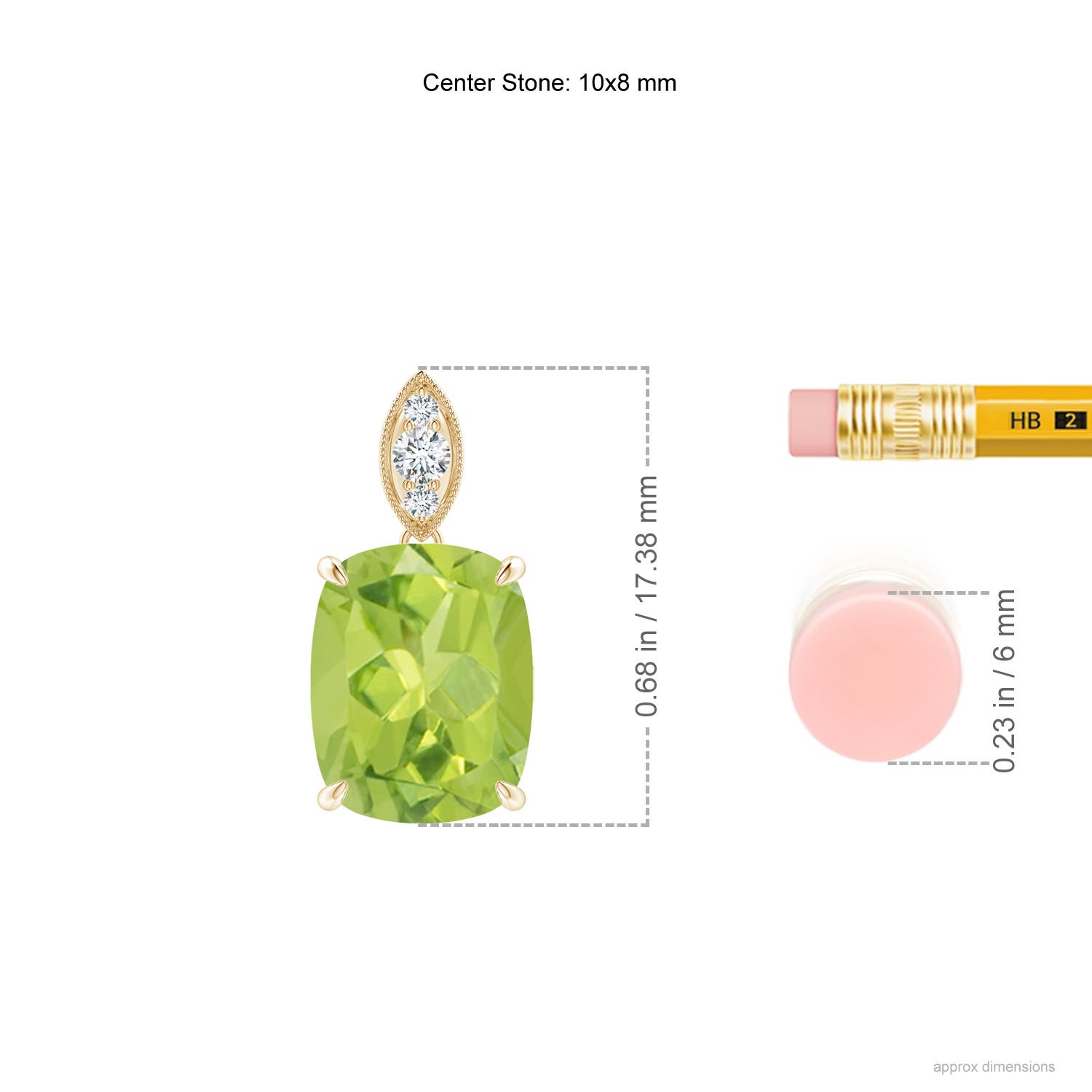 AA - Peridot / 2.95 CT / 14 KT Yellow Gold